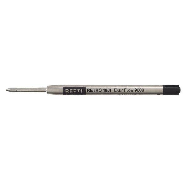 Retro 51 Easy Flow 9000 Ballpoint Ink Refill, Black 3 Pack