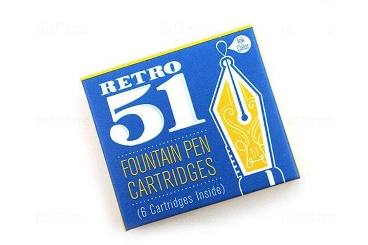 Retro 51 Fountain Pen Ink Cartridges 6 per pack