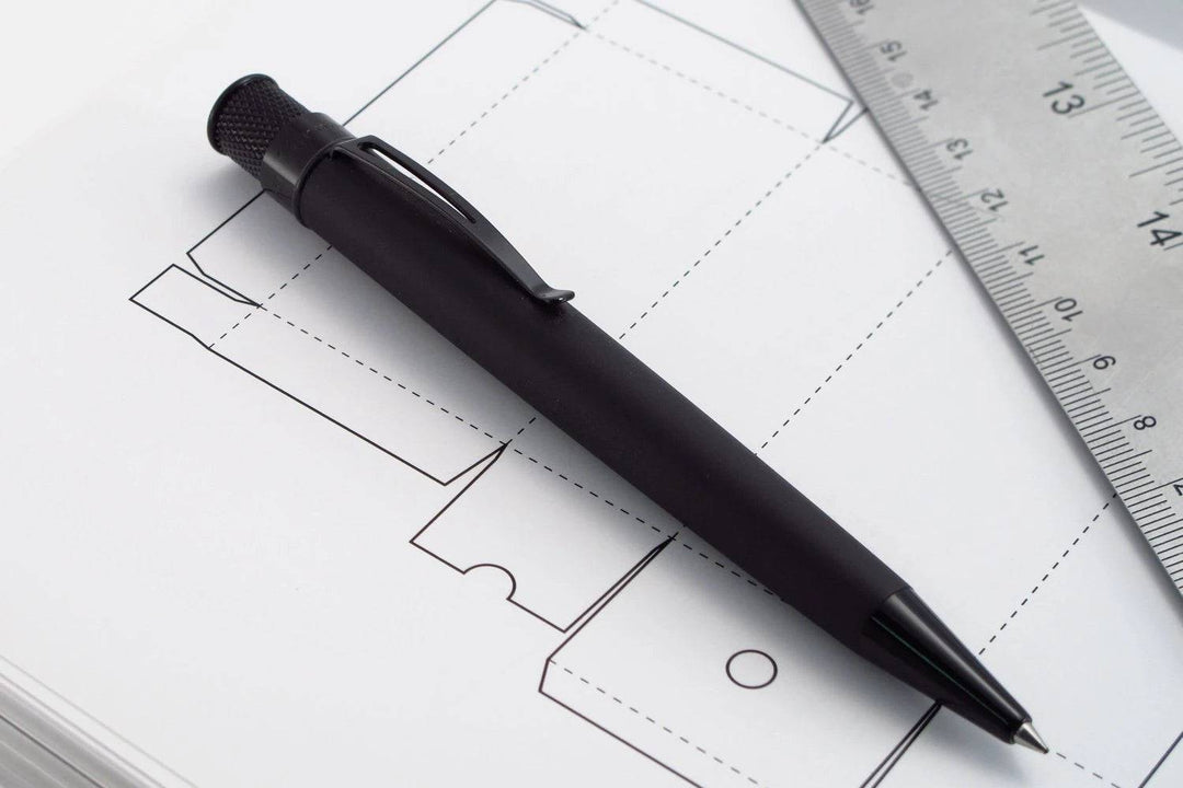 Retro 51 Tornado Classic Lacquer Rollerball Pen Stealth Matte Black
