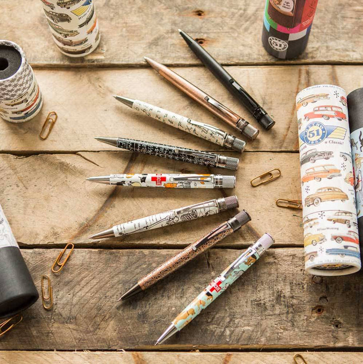 Retro 51 Tornado Classic Lacquer Rollerball Pen Stealth Matte Black
