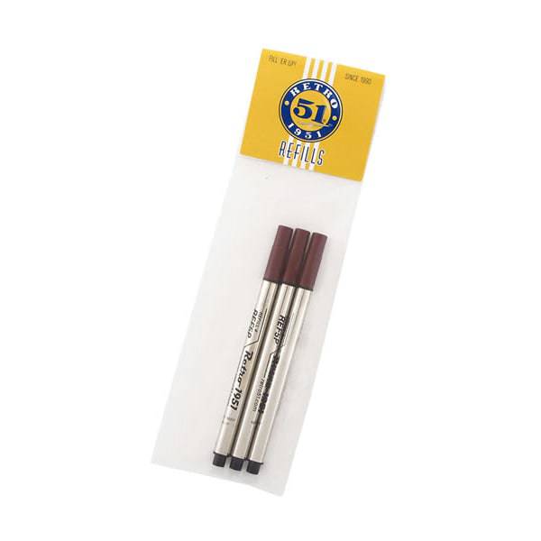 Retro 51 Capless Rollerball Refill Short Retractable 3Pack