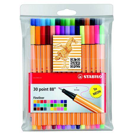 Stabilo Point 88 Fineliners Pack of 30.